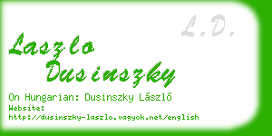 laszlo dusinszky business card